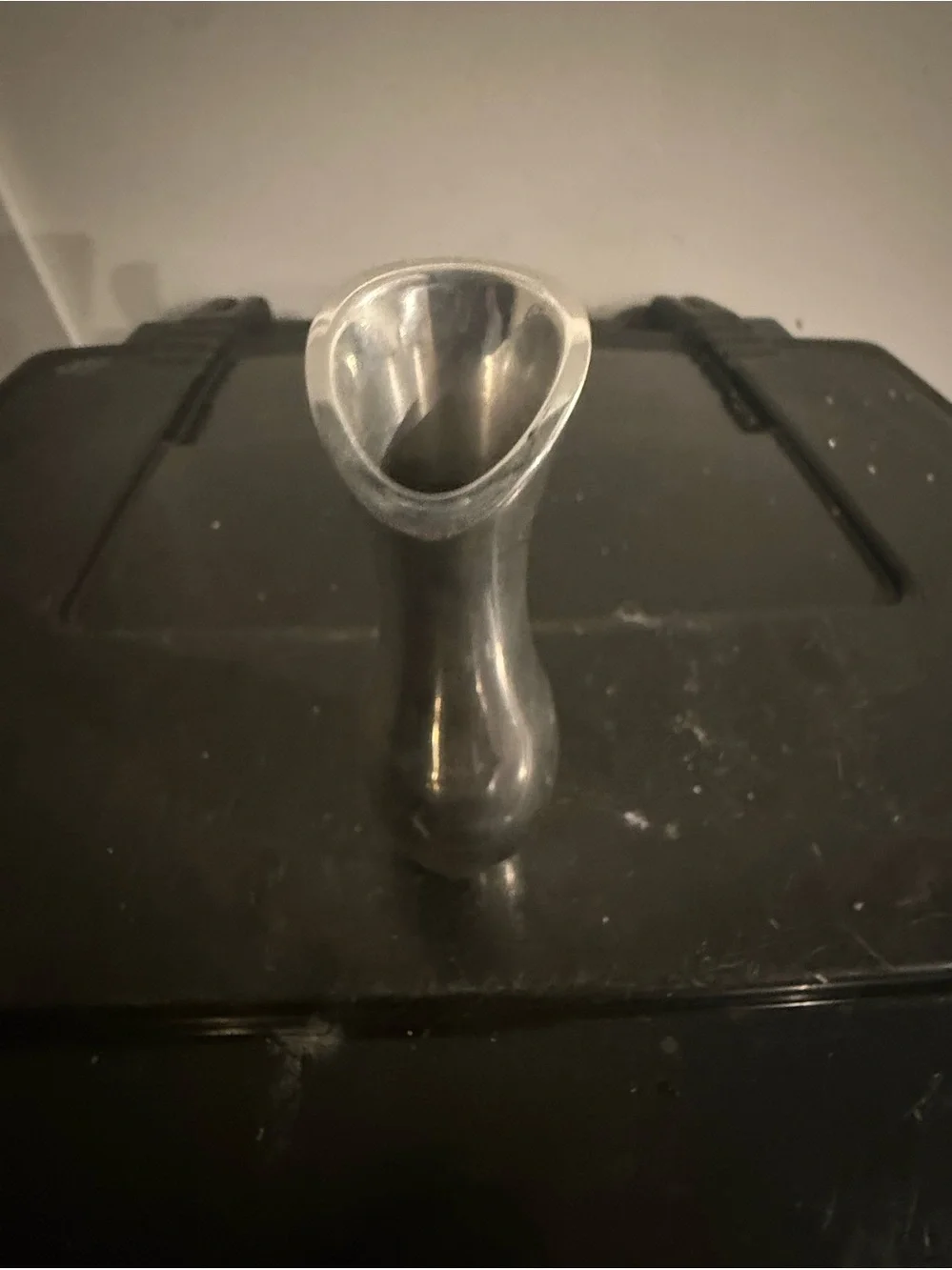 Metallic Silver Decorative Vase - Sleek Modern Accent